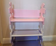 KidKraft Wooden Puzzle Piece Bookcase with Three Shelves - Pastel