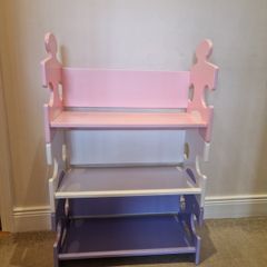 KidKraft Wooden Puzzle Piece Bookcase with Three Shelves - Pastel
