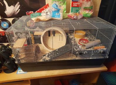 Hamster cage + full hamster kit