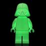 LEGO Darth Vader Unreleased Star Wars Prototype Glow In The Dark Colour Monochrome Minifigure Extremely Rare And Hard To Find Image 2