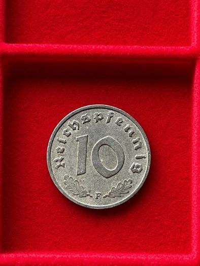 Germany 1944 F, 10 Reichspfennig WWII Coin