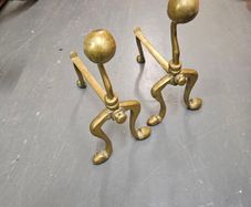 antique brass fire dogs
