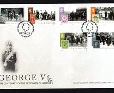 2010 Isle of Man Centenary of Accession of King George V Commemorative Stamps First Day Cover (FDC)