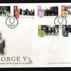 2010 Isle of Man Centenary of Accession of King George V Commemorative Stamps First Day Cover (FDC)