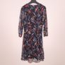 Sophie B Multicolor Abstract Feather Print Lace V-Neck A-Line Dress 18UK/46EU Image 9