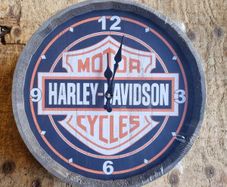 Harley Davidson Barrel Lid Clock H398