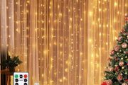FREE EXPRESS SHIPPING LED Window Curtain Fairy Twinkle Lights, 3mx3m 300leds USB Operated 8 Modes Icicle String Lights with Remote &amp; Timer for Indoor Xmas Party Home Garden Decoration