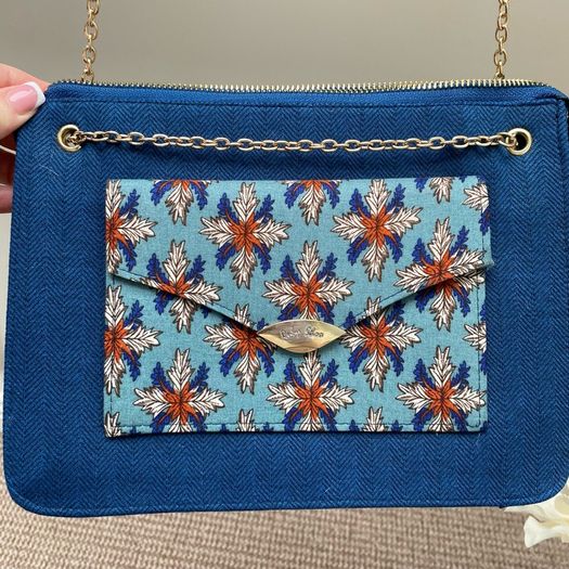 Ruby Shoo "New York" Teal Blue Clutch Crossbody Bag
