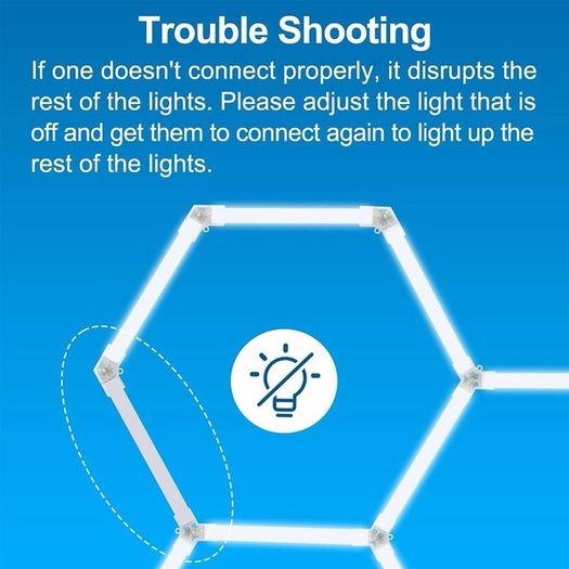 Hexagon led lights 8pcs