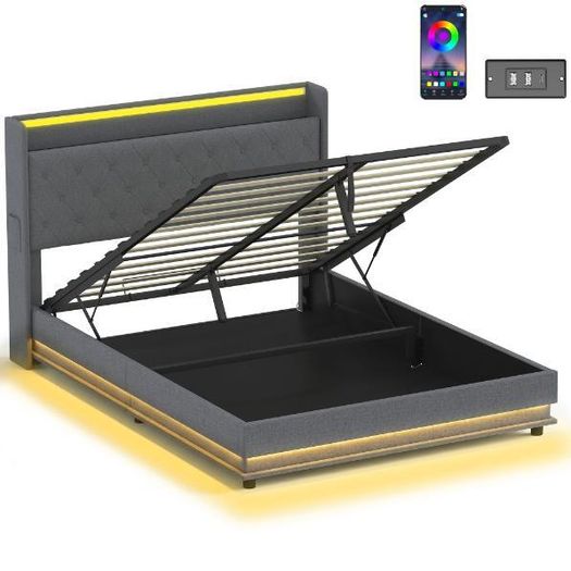 King Bed Frame with Headboard