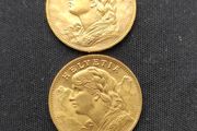 Gold coin 20 Swiss Francs