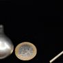 Vintage sterling silver teardrop perfume snuff pendant Image 2