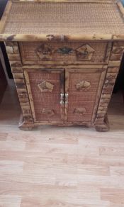 lovely detailed wicker cabinet