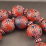 Antique Venetian Style Millefiori & Chevron Glass Beads Strands Necklace Image 5