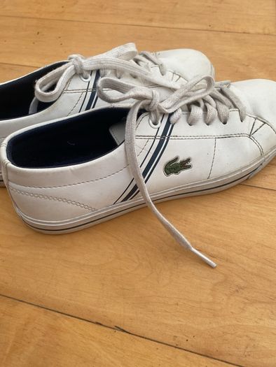 Lacoste kids white sneakers  UK 3 35.5