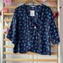 blouse Bnwt short sleeve navy blouse size medium double breaded opening lefties brand Image 2