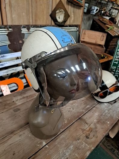 Vintage Stadium Motorcycle Helmet