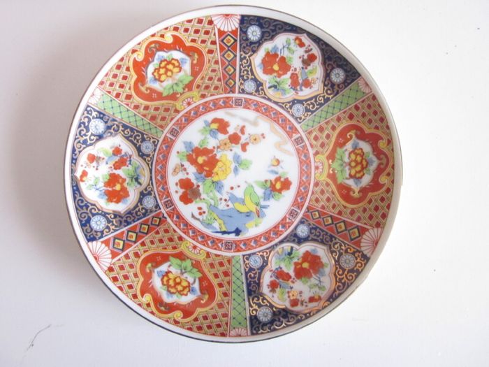 Vintage Japanese Imari Porcelain Bowl and Plate