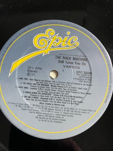The Rock Machine volume 1 & 2  vinyl records in nm condition Judas Priest fastway quiet riot Aerosmith etc 30 euros is for both albums