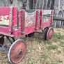 Vintage American Hand-Built Red Wooden Wagon Image 10