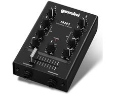 Gemini MM1 2-Channel Compact Pocket Sized DJ Mixer (Black)