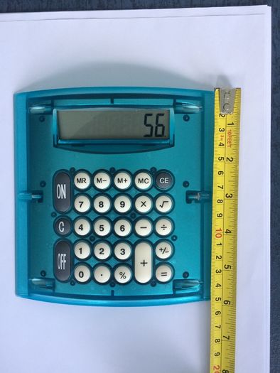 Desktop calculator  Blue square