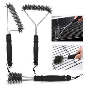 Brand New Grill brush, 3 pieces grill cleaning brush with stainless steel bristles,