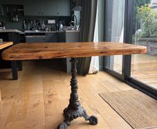 Solid Wood & Cast Iron Table
