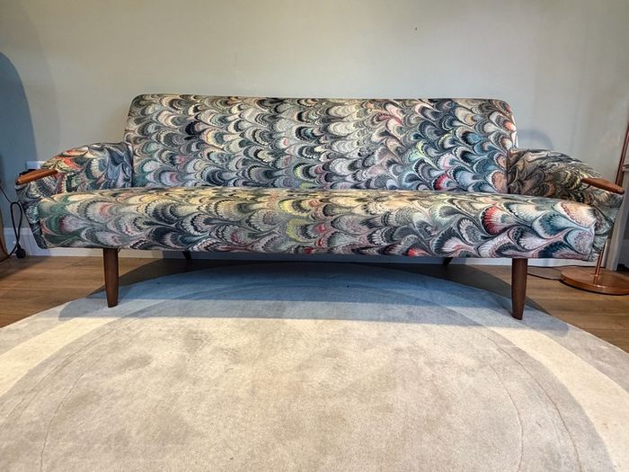 1950's  Vintage Danish Sofa re-upholstered