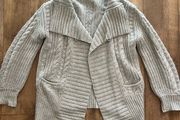 Reiss light grey chunky cardigan