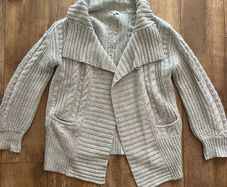 Reiss light grey chunky cardigan