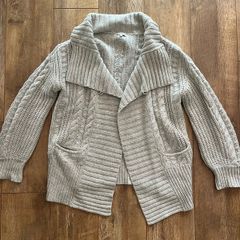 Reiss light grey chunky cardigan