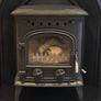 Complete Victorian Fireplace Suite - White Surround + Cast Iron Arch+ Stove + Plate & Flue Image 2