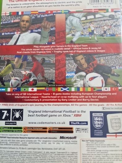 England International Football 2004 Edition Xbox Original Games Original