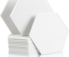 NEW SALE | High Density Hexagon Acoustic Panels,Acoustic Foam Panels 30 x 26 x1 cm Beveled Edge Tiles Sound Proof