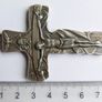Vintage Holy Trinity Crucifix in silvered brass 14 x 9 cm Image 9
