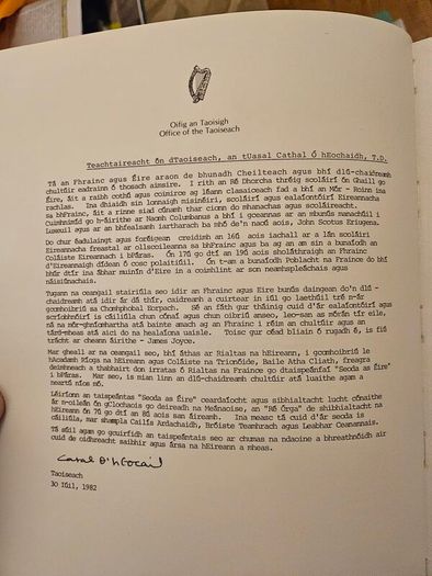 TREASURES OF IRELAND. THIS book is the exhibition catalogue for Tresors d'Irlande (Treasures of Ireland) held at the Galeries nationales du Grand Palais in Paris. Large volume paperback in good condition. See photos for same.