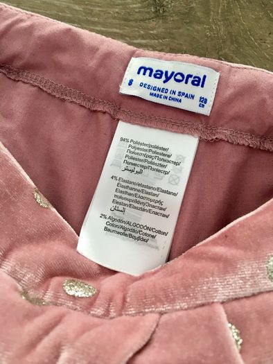 Mayoral velour shorts, 7-8y