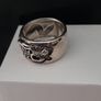 New silver vintage ring with dragon Image 4