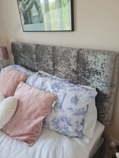 King Size Silver Diamond Divan Bed
