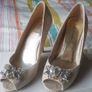 Gold special occasion heels (Roland Cartier) Image 4