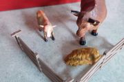 Vintage Toy Farm Playset of 2 cows Plastic Animals
