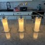 Modern Rectangular Glass Panel Chandelier Image 4