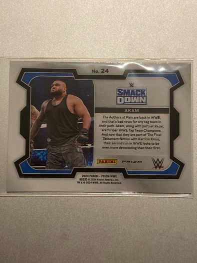 WWE Akam Panini Cracked Ice Prizm 2024