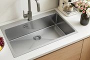 85cm Kitchen Top Mount Single Bowl Sinks, Stainless Steel