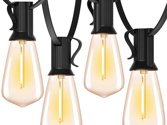 Outdoor LED String Lights 60FT, 18M ST38 Garden Festoon Light Mains Powered, Waterproof LED Hanging Lighting for Outside Indoor Patio Cafe Party, 2700K Warm White 30+1 Plastic Bulbs (FREE SHIPPING)