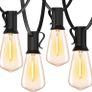 Outdoor LED String Lights 60FT, 18M ST38 Garden Festoon Light Mains Powered, Waterproof LED Hanging Lighting for Outside Indoor Patio Cafe Party, 2700K Warm White 30+1 Plastic Bulbs (FREE SHIPPING) Image 4