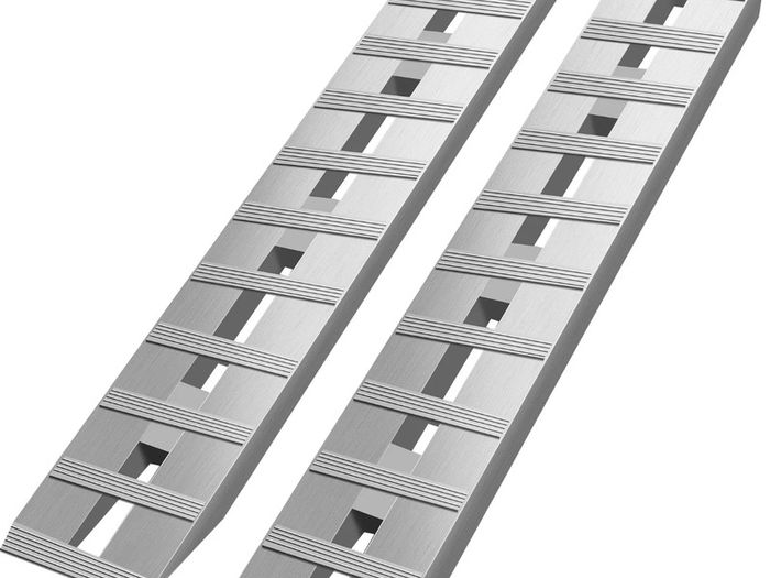 Aluminum Trailer Ramps 2721.6 kg Total Beavertail Hook End 1 Pair 2 Ramps