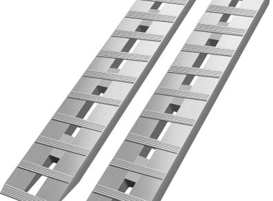 Aluminum Trailer Ramps 2721.6 kg Total Beavertail Hook End 1 Pair 2 Ramps