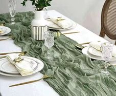 Sage green tablecloth